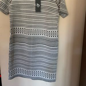Short sleeve dress, black and white